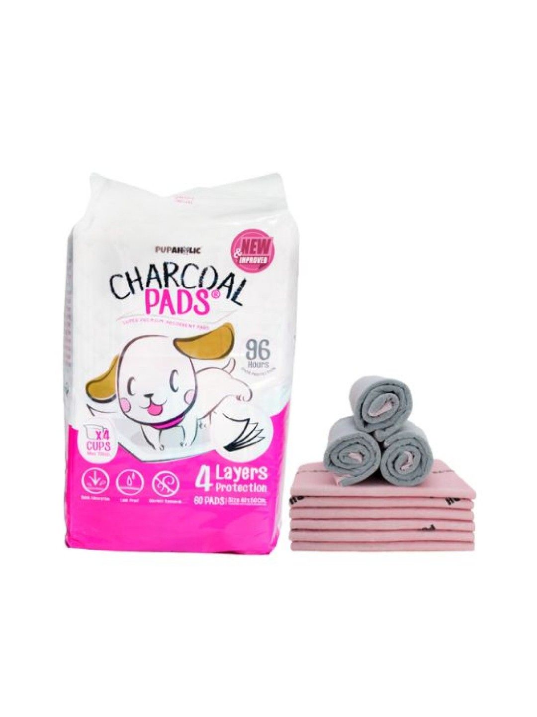 Pupaholic PH Charcoal Training Pee Pads For Dogs - 60pcs