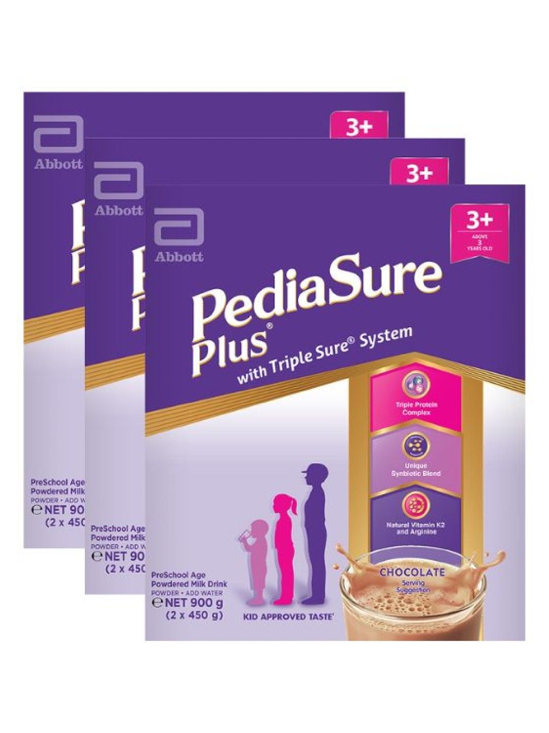 Pediasure Plus Choco For 3 Years Old & Above Bundle of 3 (900g)