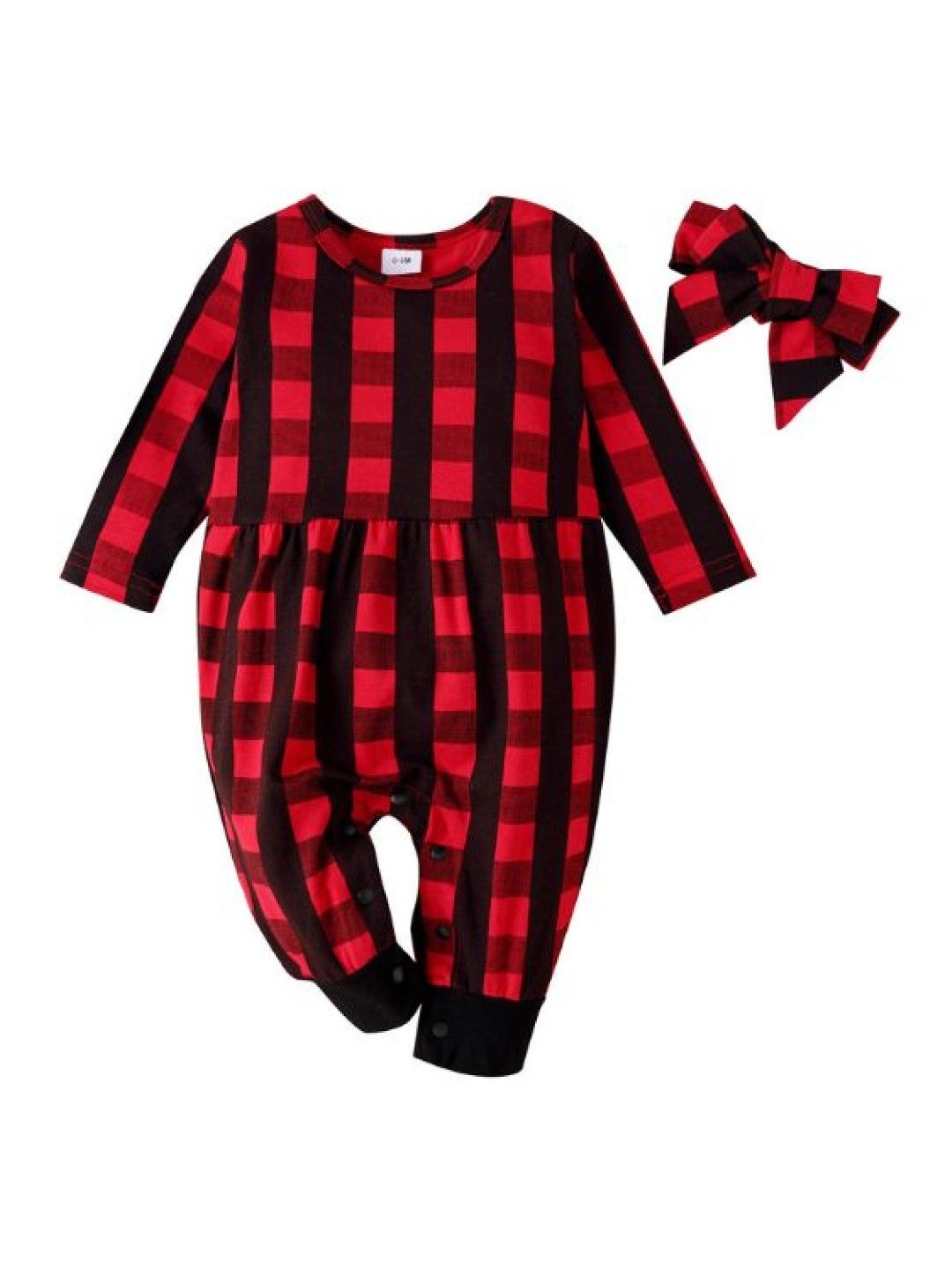 Cottonkind Christmas Plaid with Accessory (Red- Image 1)