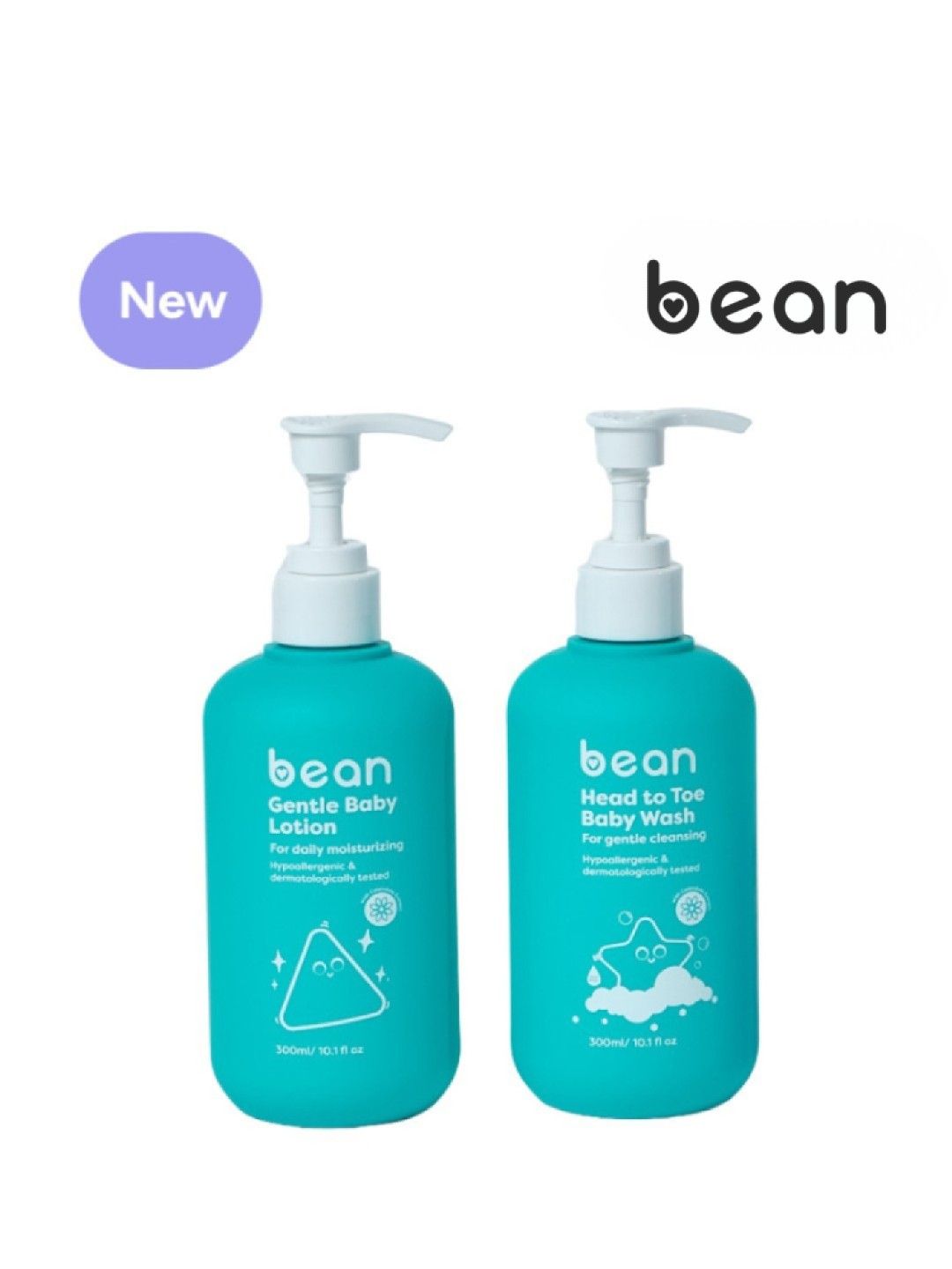 bean Clean & Cuddle Starter Kit - Head To Toe Wash, Baby Lotion, Oil, & Bum Cream (No Color- Image 2)