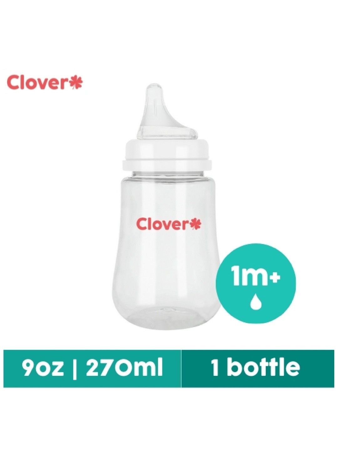 Clover Anti-Colic Baby Bottle 9oz/270ml (No Color- Image 1)