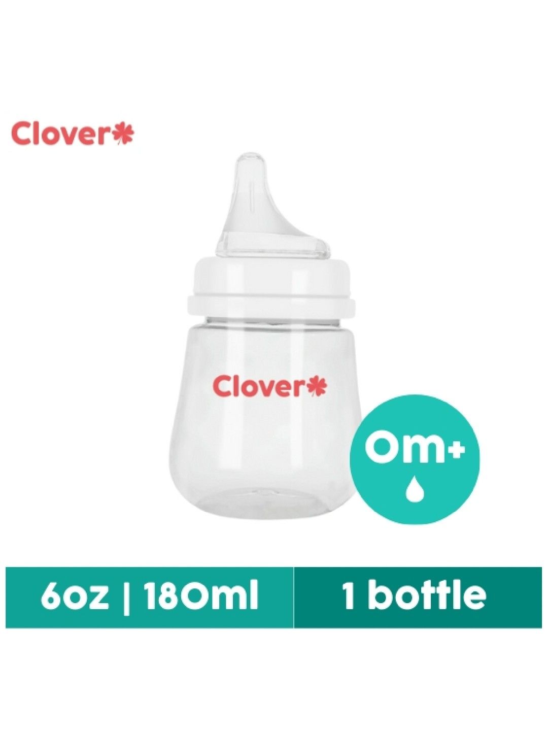 Clover Anti-Colic Baby Bottle 6oz/180ml (No Color- Image 1)