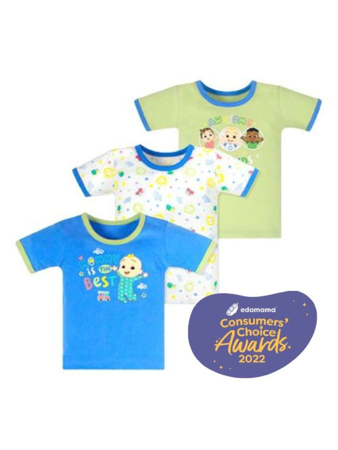 Cocomelon Mommy and Daddy Collection T-Shirt 3pcs (Boy) (No Color- Image 1)