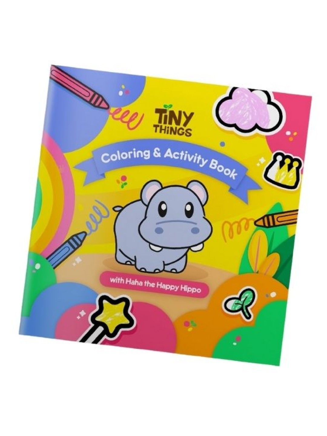 Tiny Buds Coloring Activity Book with Haha The Happy Hippo (No Color- Image 3)