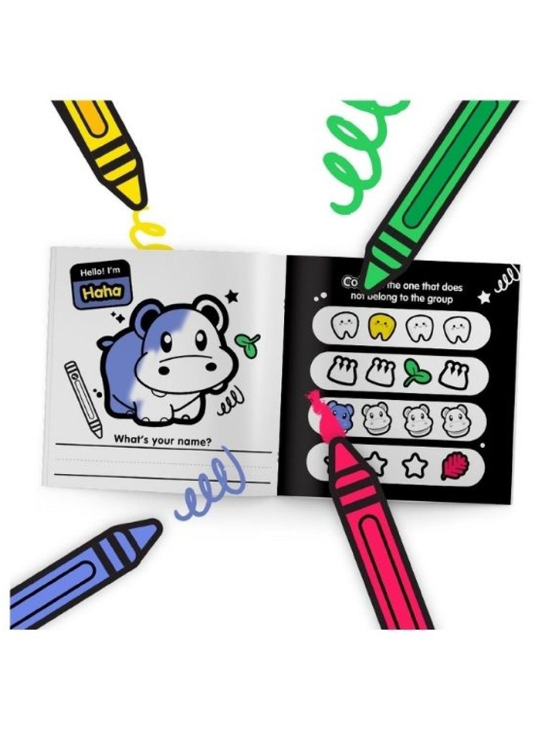 Tiny Buds Coloring Activity Book with Haha The Happy Hippo