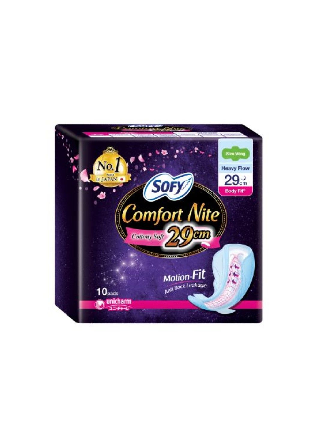 Sofy Comfort Nite Slim Wing Overnight Sanitary Napkin 29cm (10 pads)