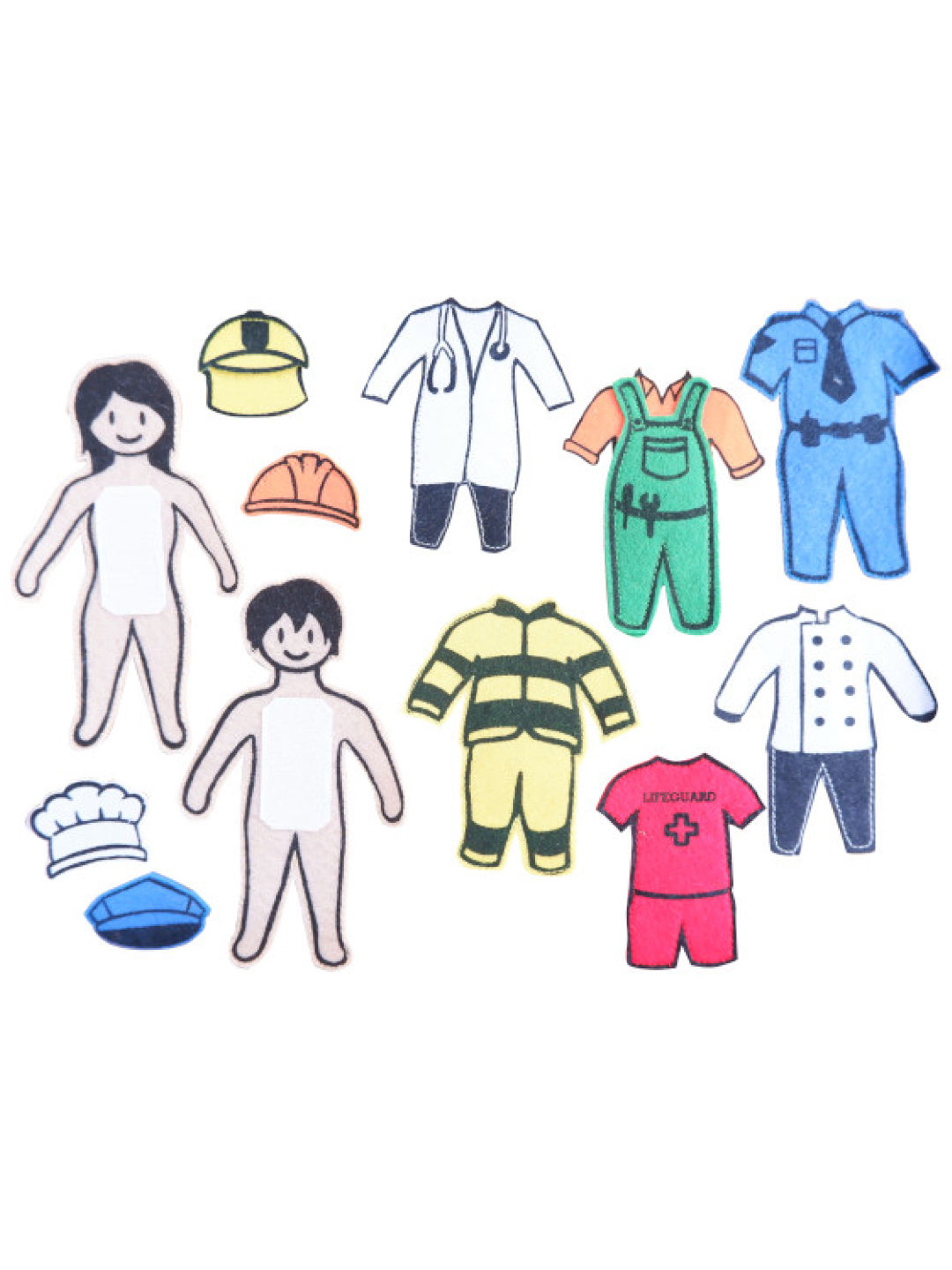 PlaygoalZ Felt Dolls - Community Helpers (No Color- Image 2)