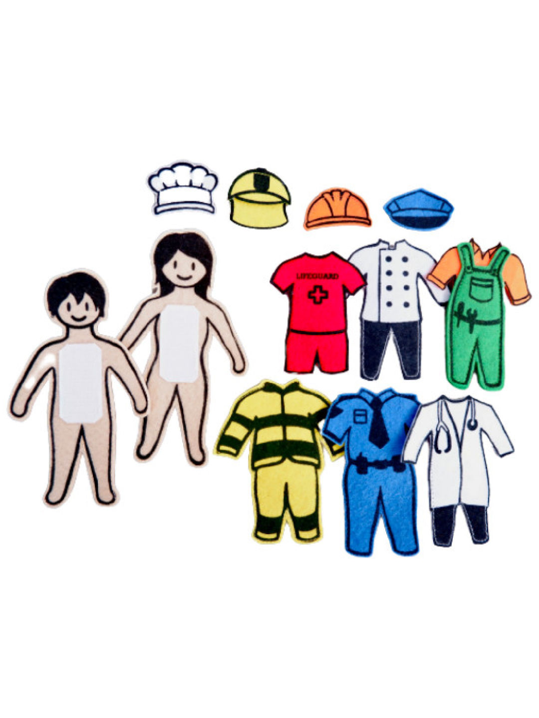 PlaygoalZ Felt Dolls - Community Helpers (No Color- Image 1)