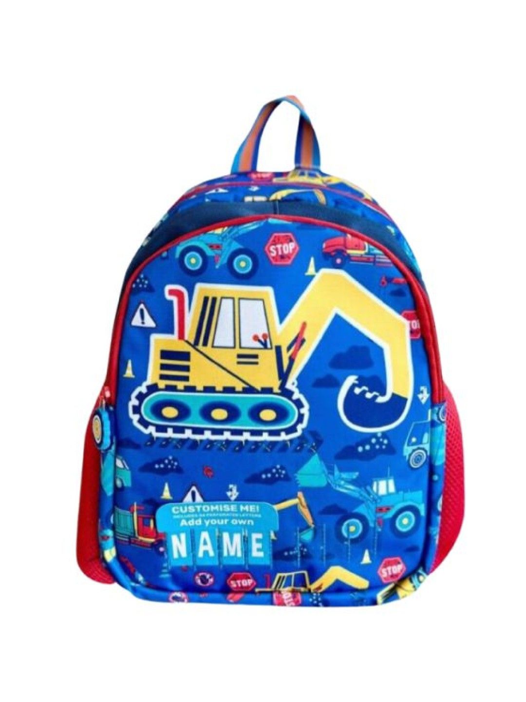 Lily and Tucker Vest 12” Kids Backpack with DIY Personalized Name - Construction