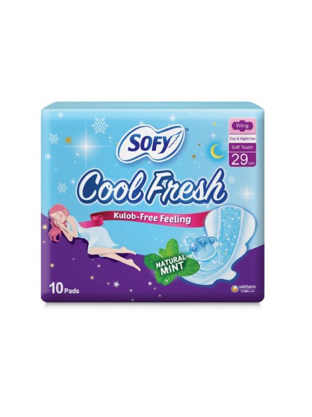 Sofy Cool Fresh Wing Overnight Sanitary Napkin 29cm (10 pads)