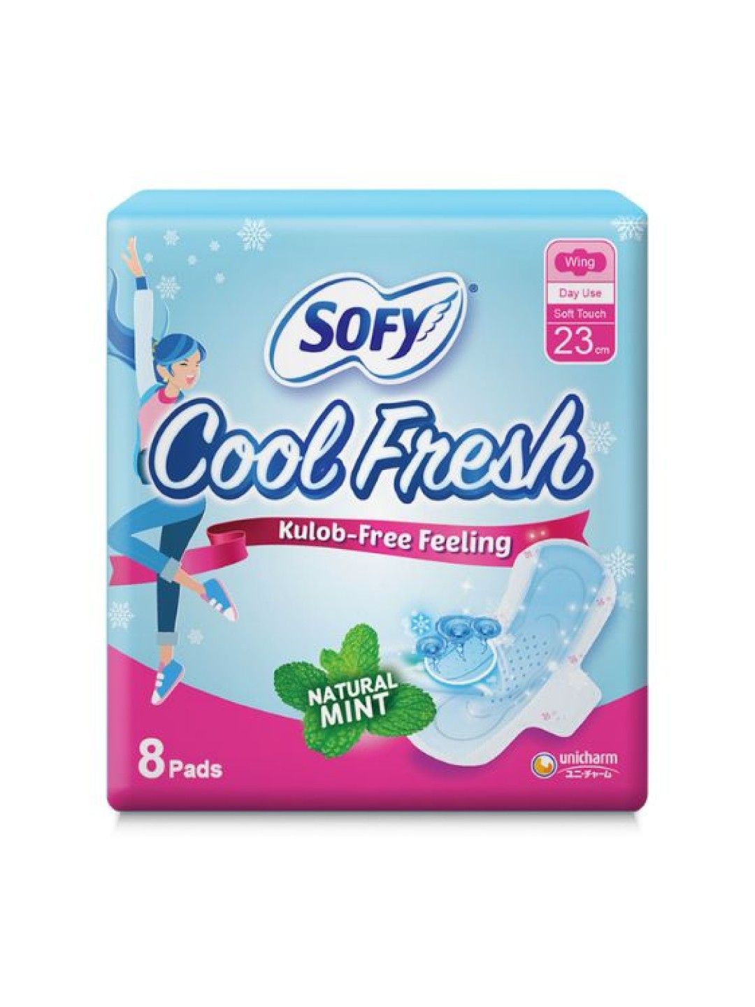 Sofy Cool Fresh Wing Sanitary Napkin 23cm (8 pads) | edamama