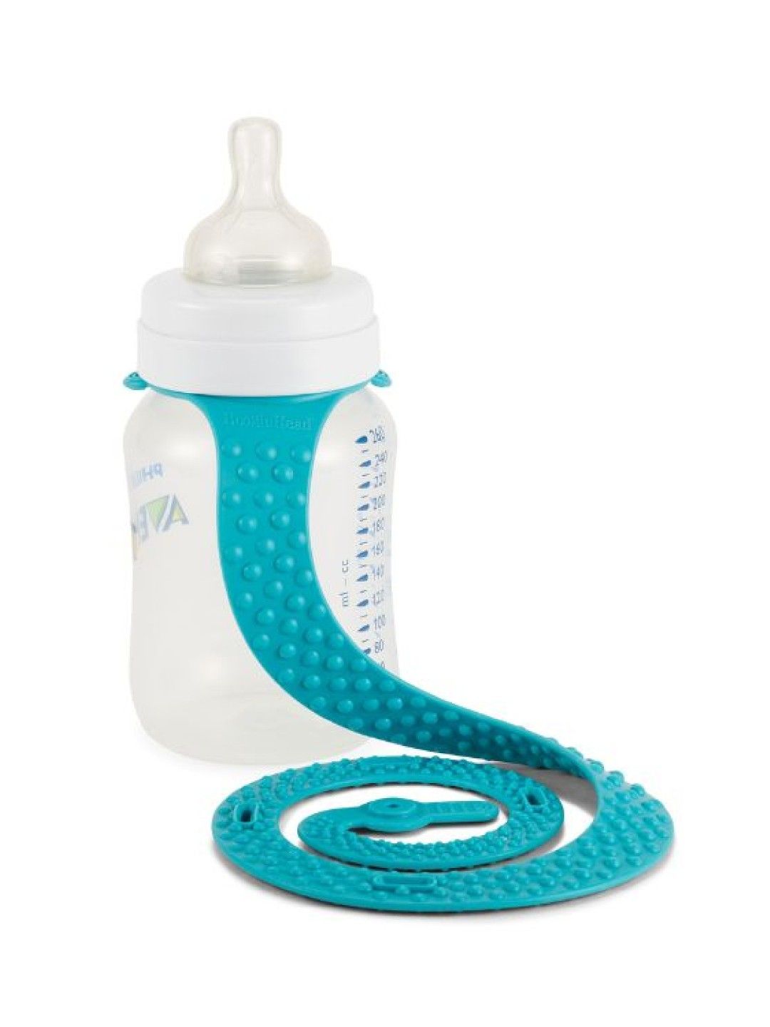 BooginHead SippiGrip Silicone Cup, Bottle & Toy Strap (Cool Teal- Image 2)