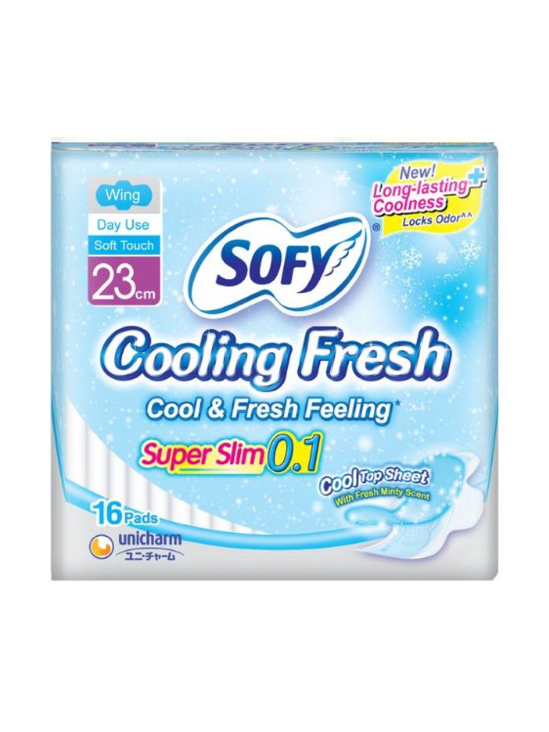 Sofy Cooling Fresh Slim Wing Sanitary Napkin 23cm (16 pads) (No Color- Image 1)