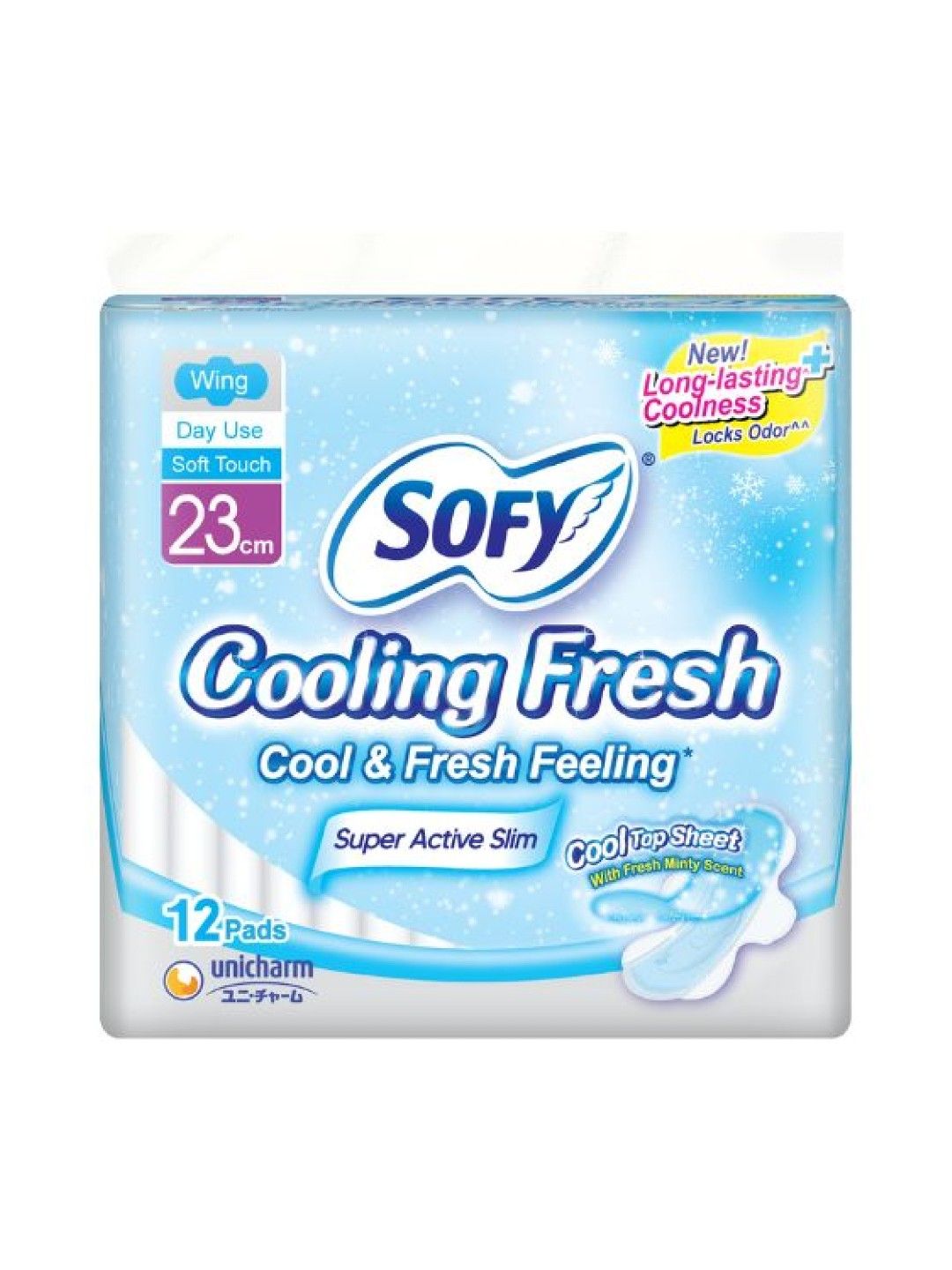 Sofy Cooling Fresh Wing Sanitary Napkin 23cm (12 pads)