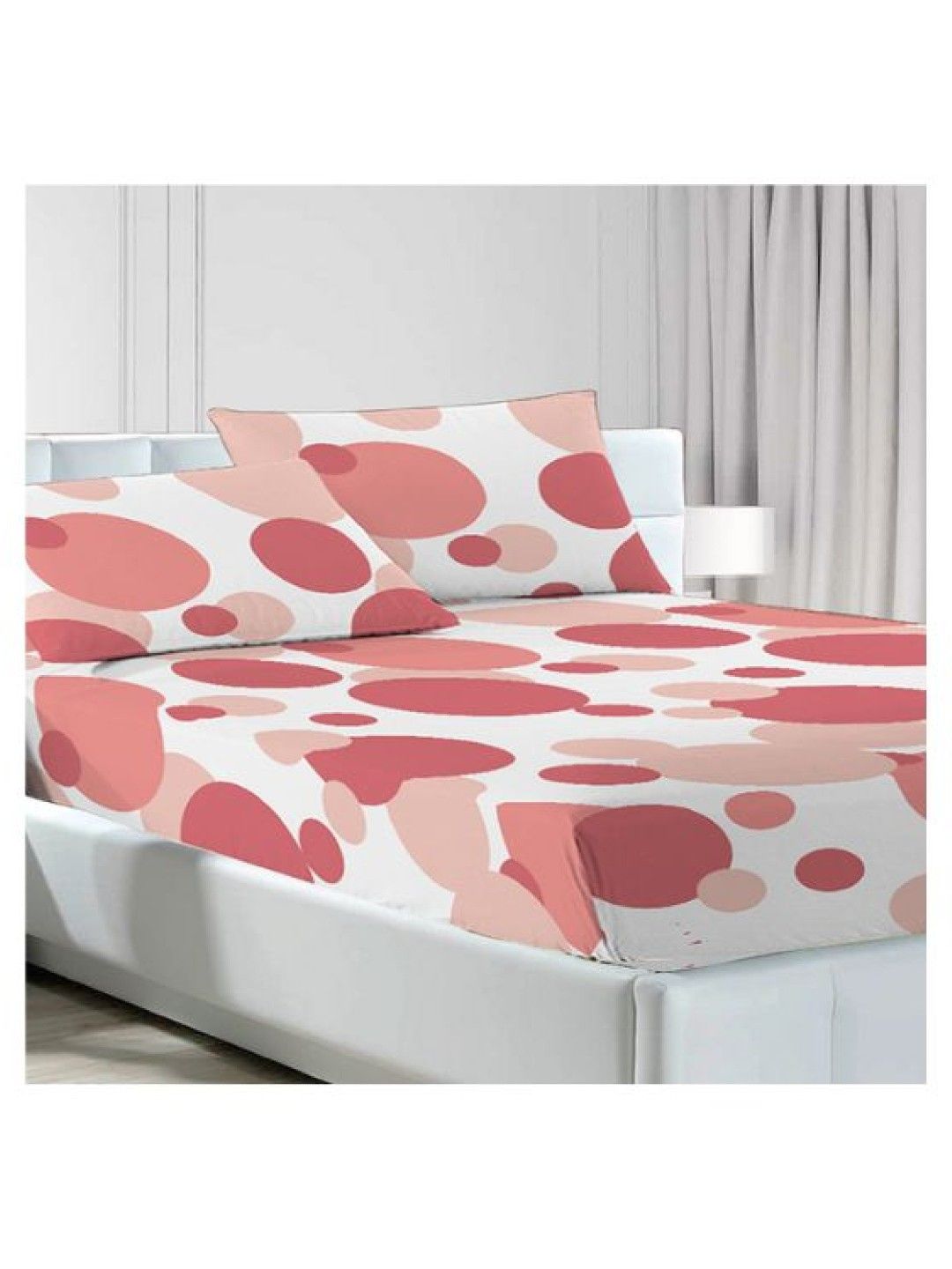 Sunbeams Lifestyle Primeo 100% Cotton Flat Fitted Comforter (Set of 4) (Coral- Image 2)
