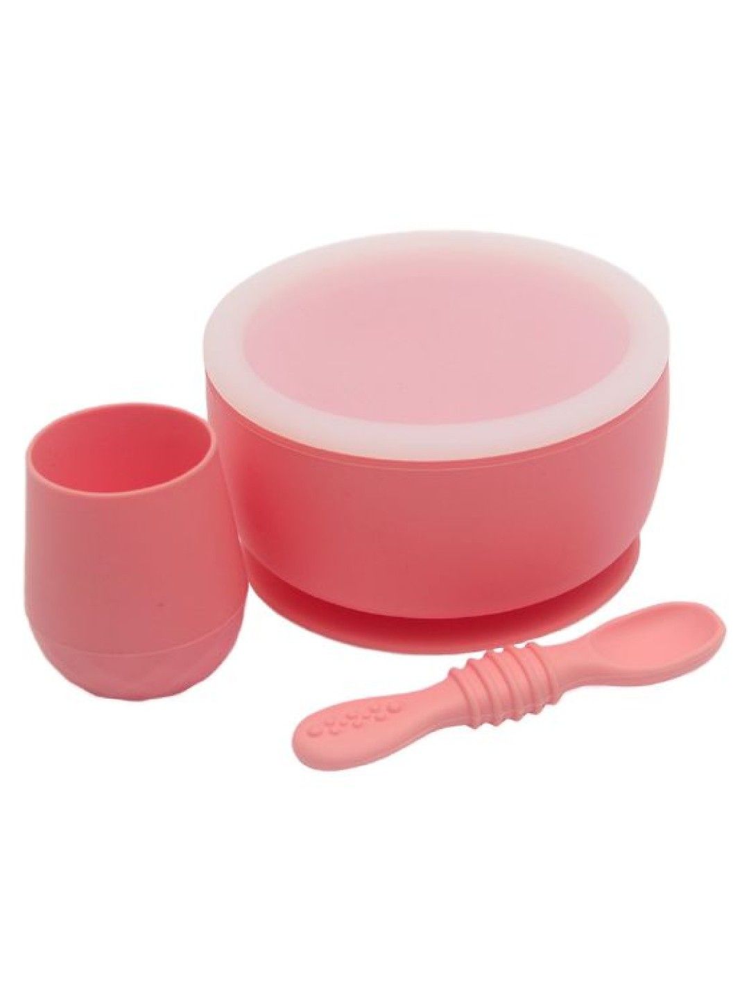 Babynomnom Silicone Bowl Feeding Set & Training Cup (Coral- Image 1)