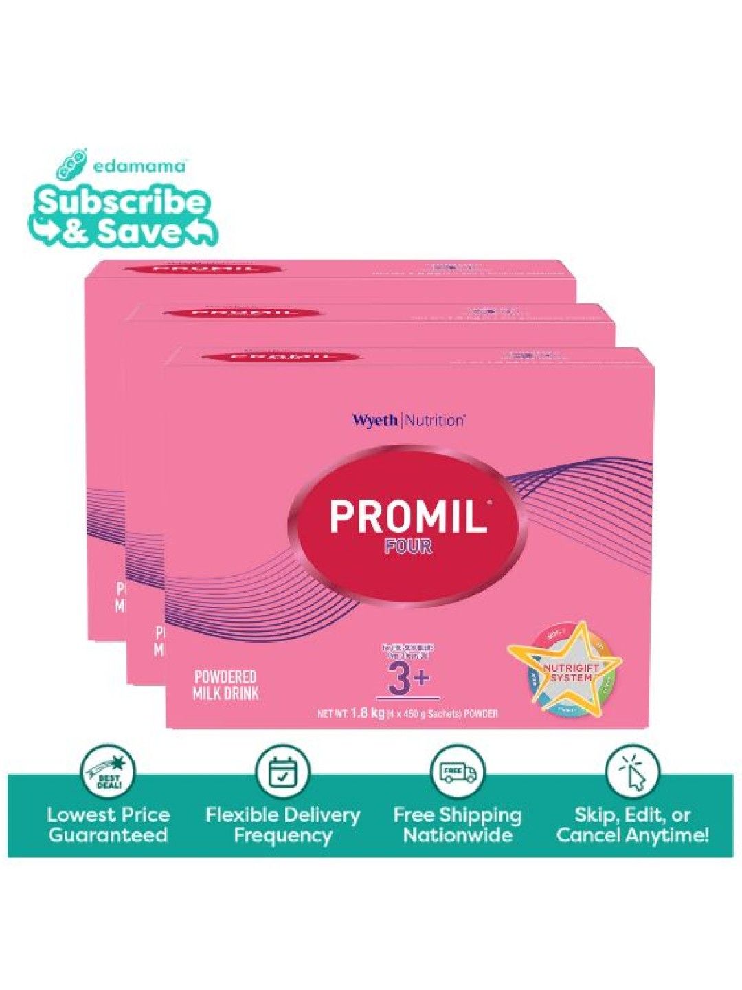 Promil Four (1.8kg) Bundle of 3 - Subscription