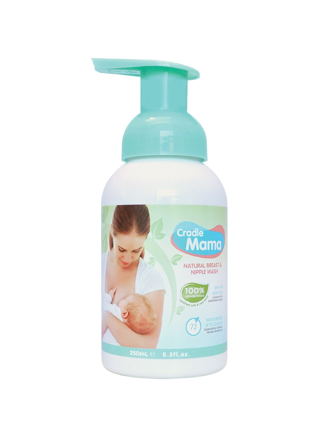 Cradle Natural Breast & Nipple Wash Foam Bottle 250ML (No Color- Image 1)