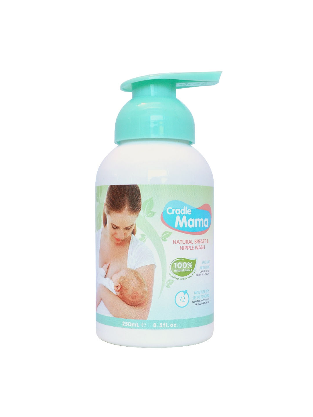 Cradle Natural Breast & Nipple Wash Foam Bottle 250ML (No Color- Image 2)