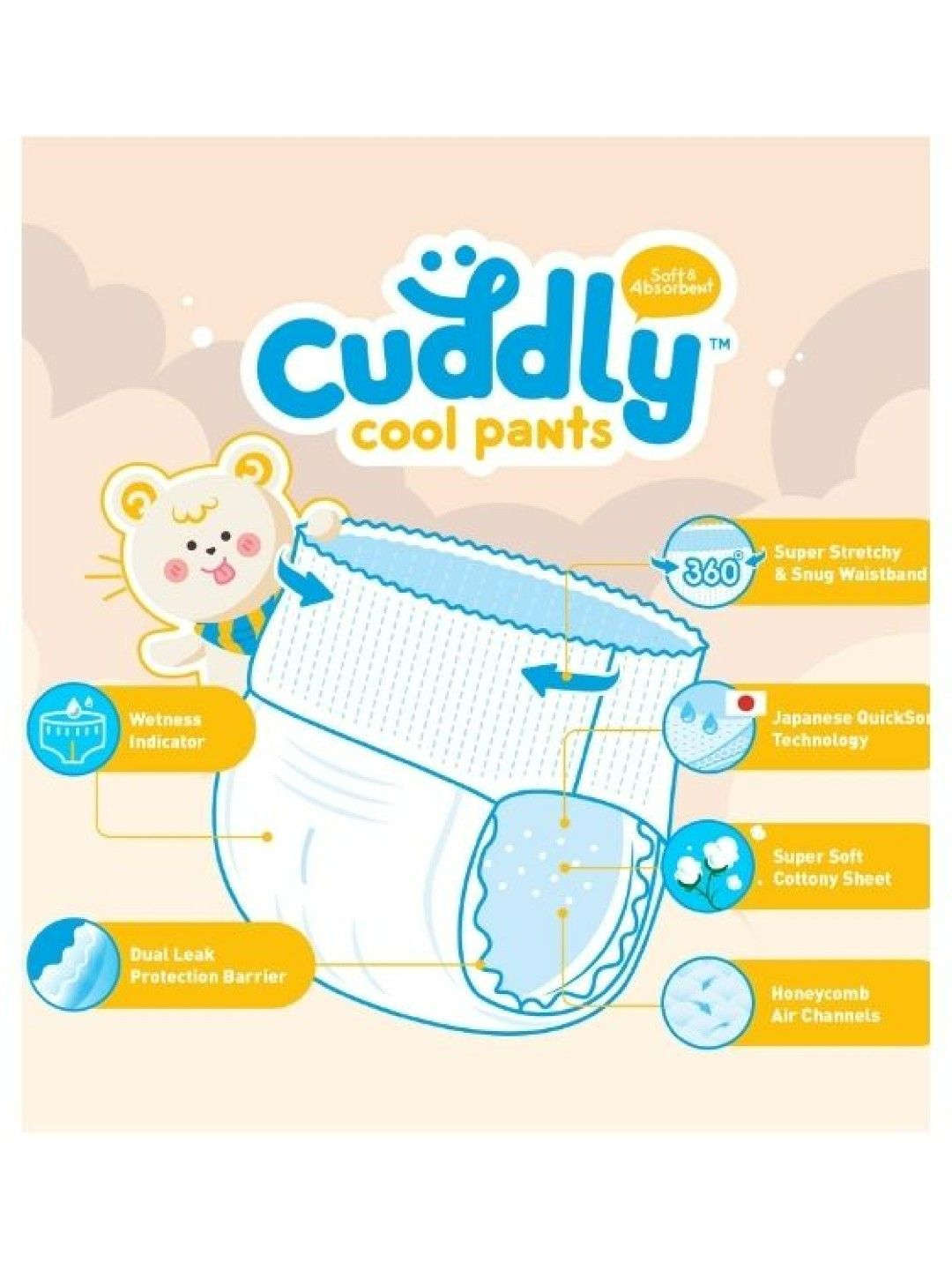 Cuddly Japanese Cool Pants Diaper XXXL (40s) (No Color- Image 2)