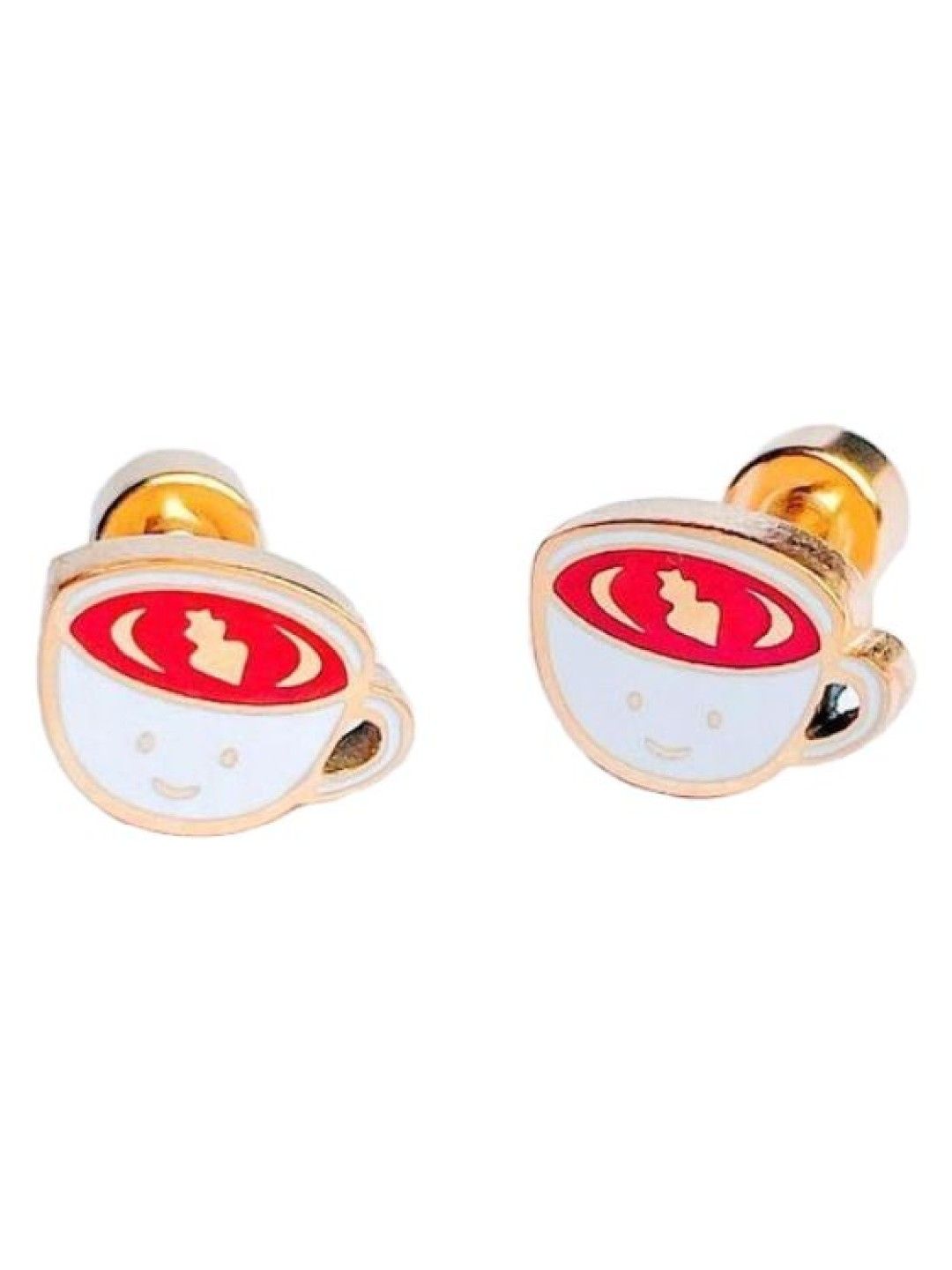 Tiny Gems Cup of Coffee Hypoallergenic Screwback Earrings