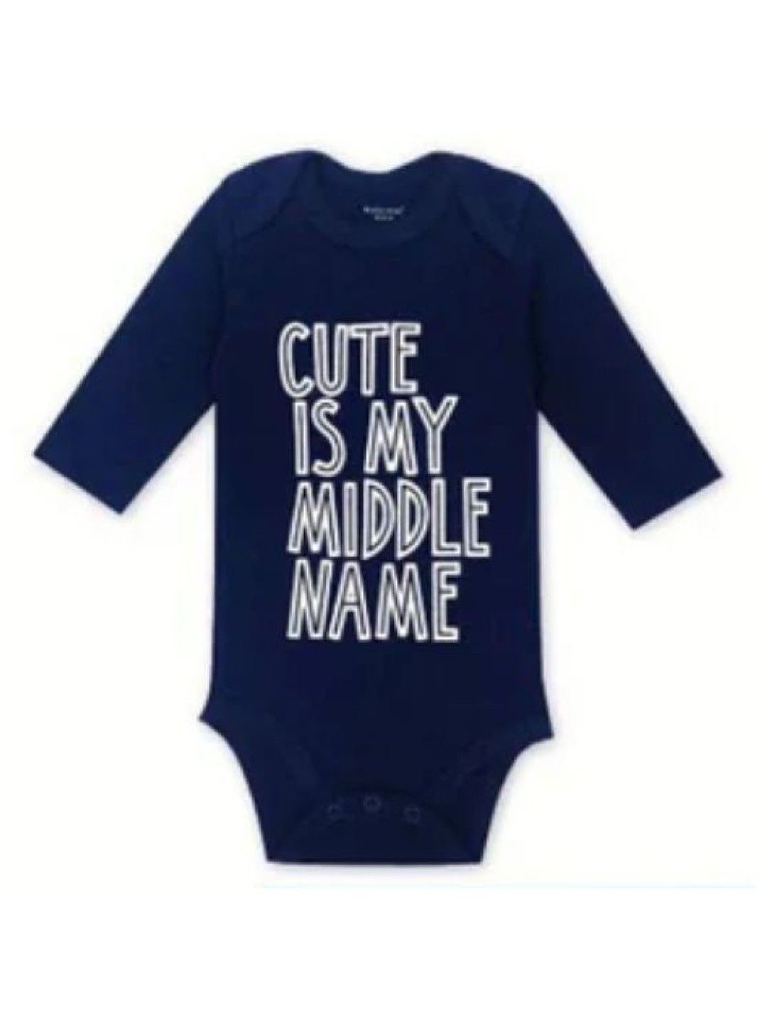 QT Hub 3/4 Sleeve Premium Cotton Onesies (Cute Middle Name- Image 1)