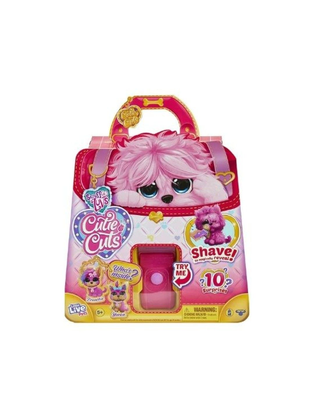 Little Live Pets Scruff-a-Luvs Cutie Cuts Shave, Reveal and Style, Plush Rescue Pet, Pink Little Live Pets Scruff-a-Luvs Cutie Cuts Shave, Reveal and Style, Plush Rescue Pet, Pink