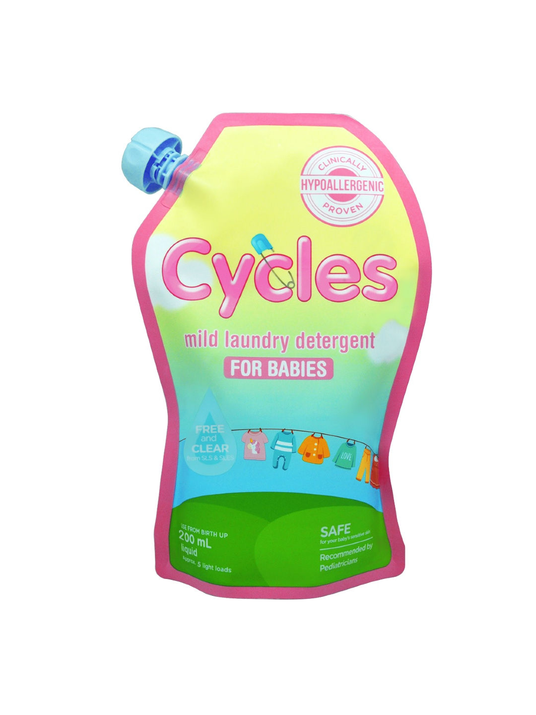 Cycles Mild Laundry Liquid Detergent (200ml)