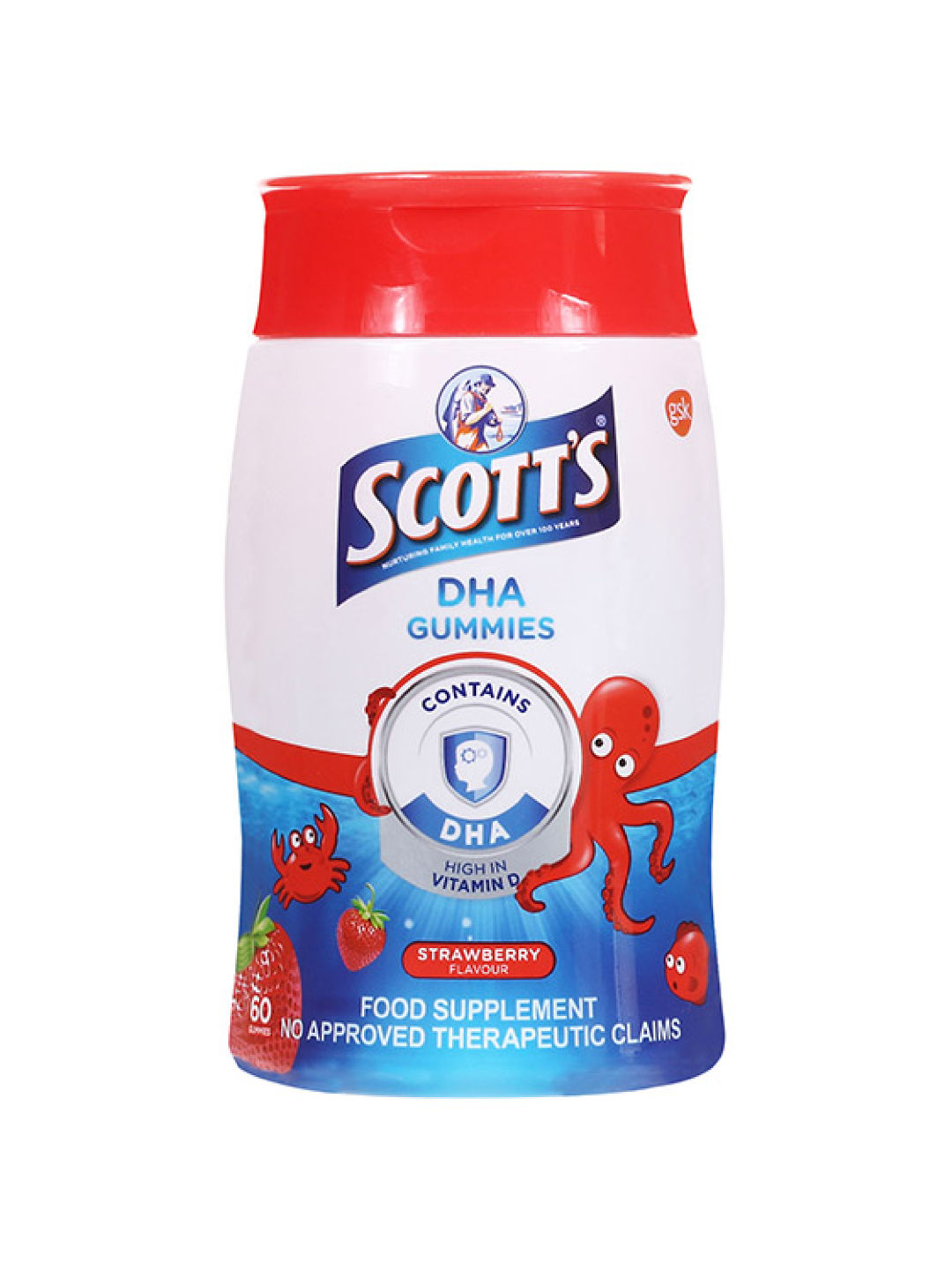 Scott's DHA Gummies - Strawberry (60 pcs)