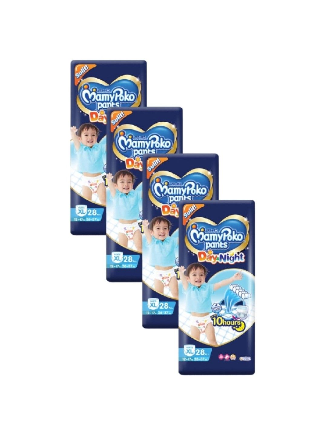 MamyPoko Day and Night Diaper Pants XL 28s x 4 packs (112 pcs) (No Color- Image 1)