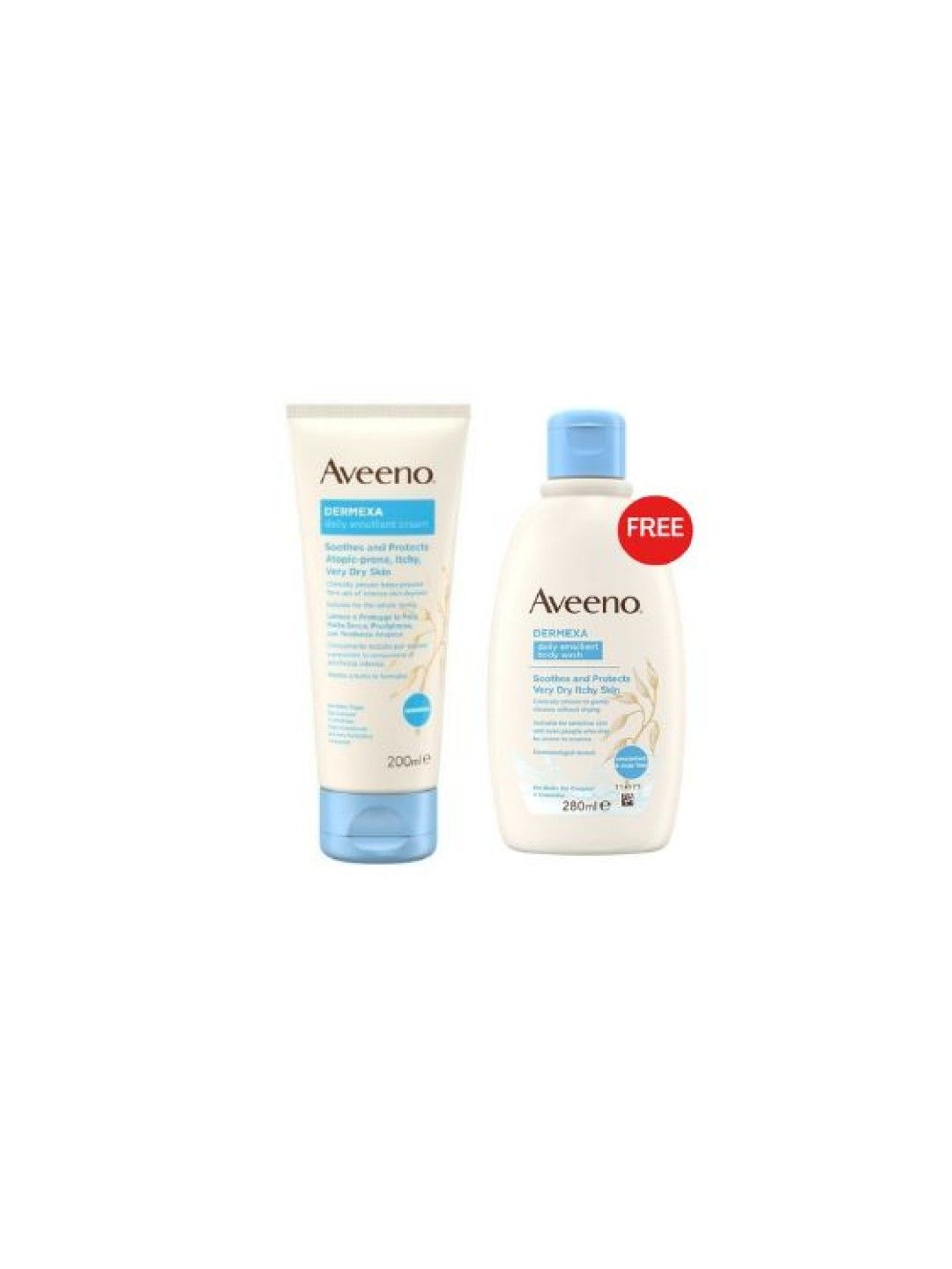 Buy Aveeno Dermexa Emollient Cream 200ml + Emollient Body Wash