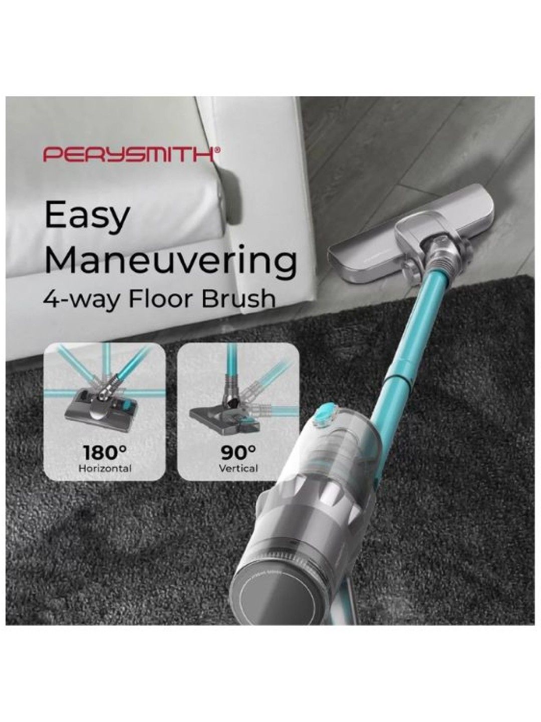 Perysmith Multi Function Cordless Vacuum Cleaner - Xtreme Series X20PRO (No Color- Image 4)