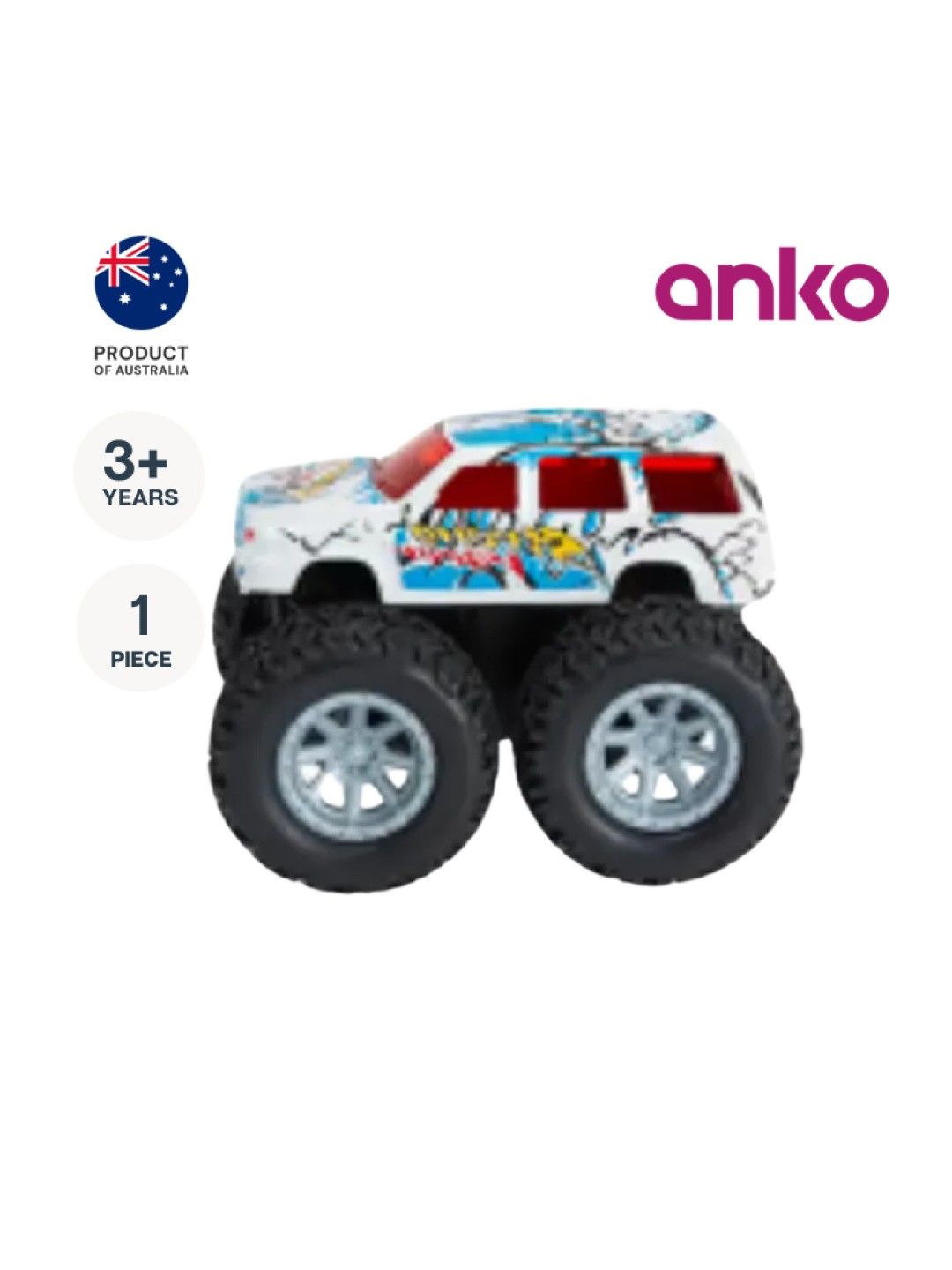 Anko Diecast Monster Truck (White- Image 1)