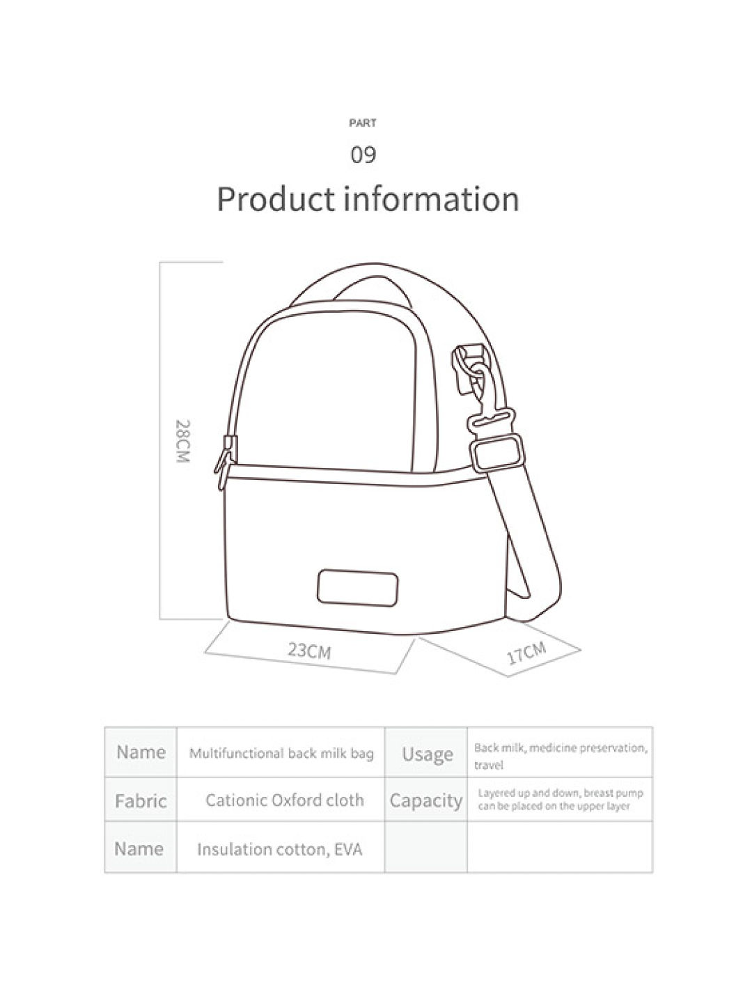 Dr. Dudu Breastpump Bag (Black- Image 4)