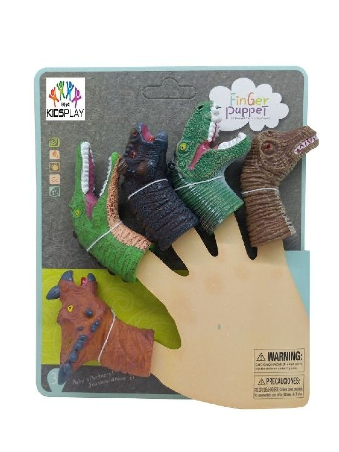 Kidsplay Finger Puppet - Dino Heads 2