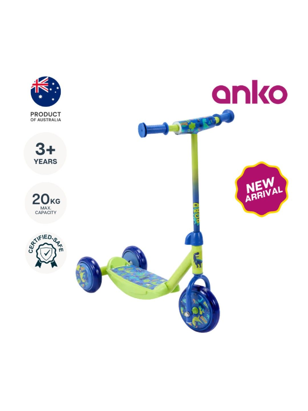 Anko Dinosaur Tri Scooter