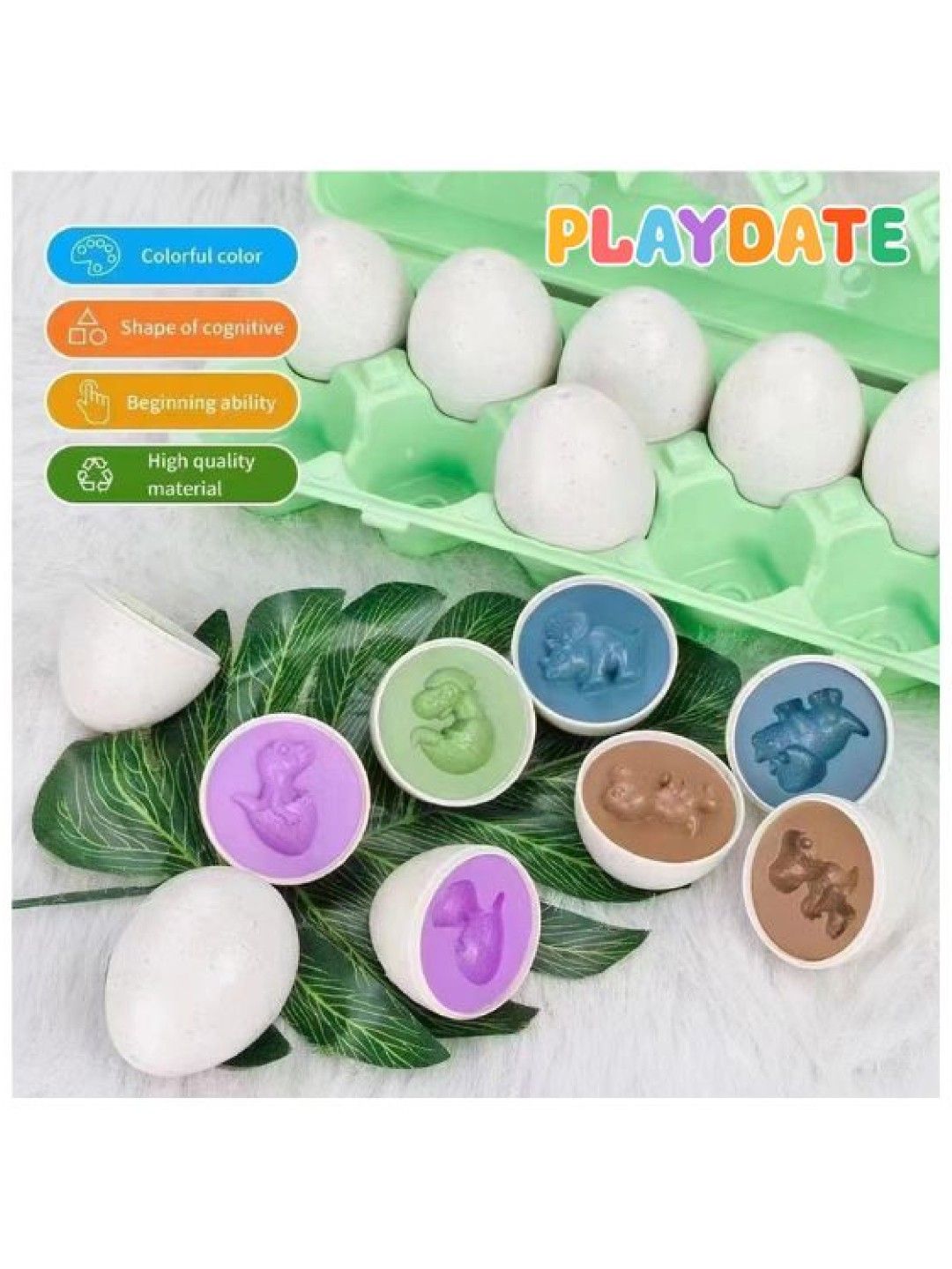 Playdate Matching Eggs Educational Toys (Dinosaurs- Image 2)