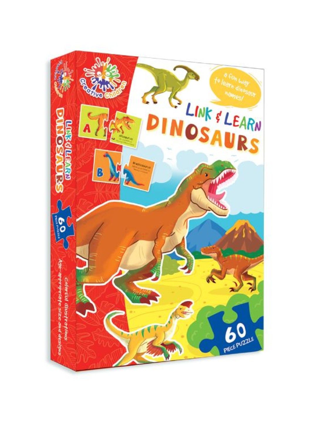 Learning is Fun Creative Children Link & Learn - Dinosaurs (No Color- Image 1)