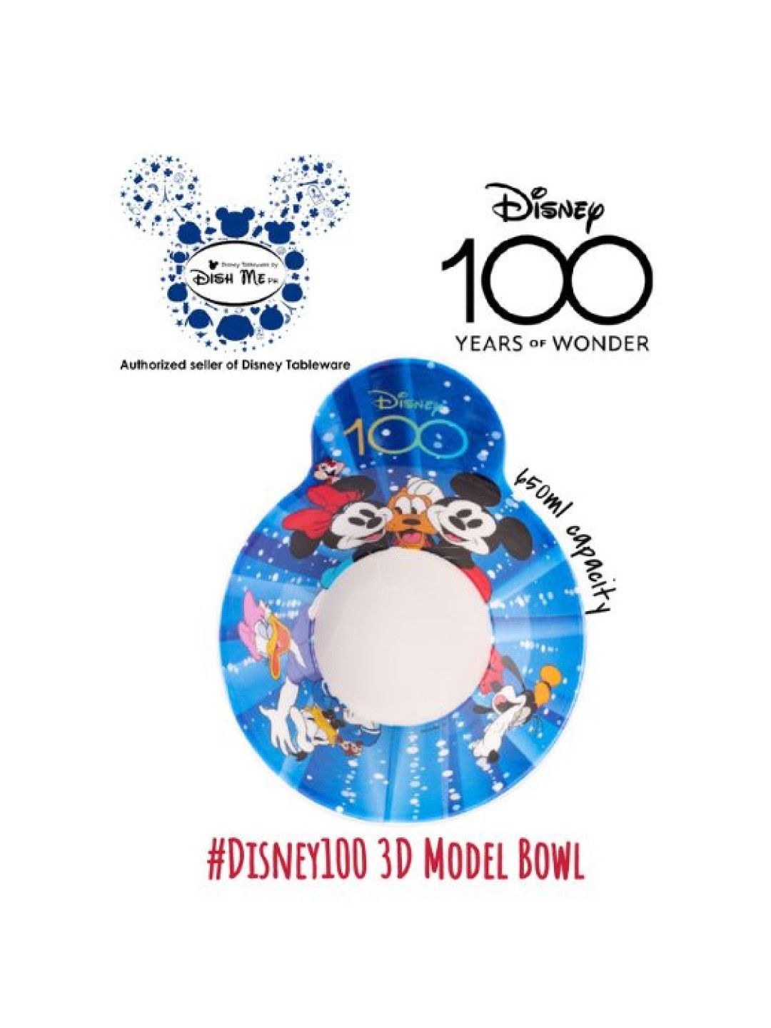 Dish Me PH #Disney100 (Limited Edition) - 3D Model Bowl (No Color- Image 3)