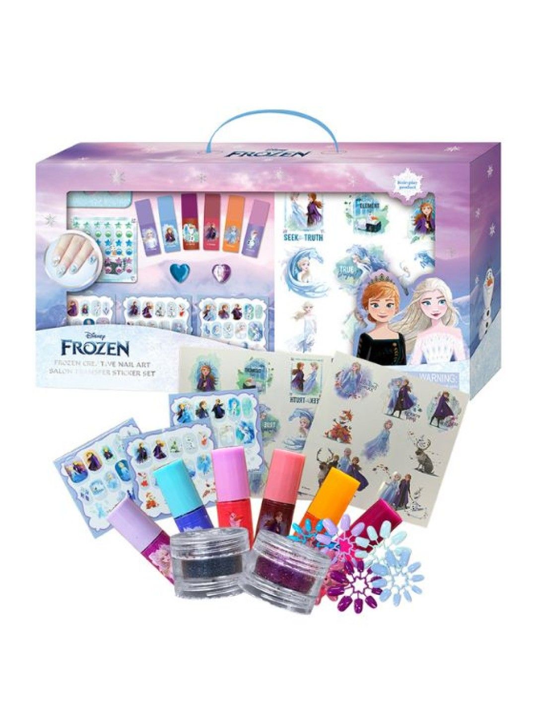 S&Li Cosmetics Disney Frozen Original - Creative Nail Art Salon Transfer Sticker Set (No Color- Image 1)