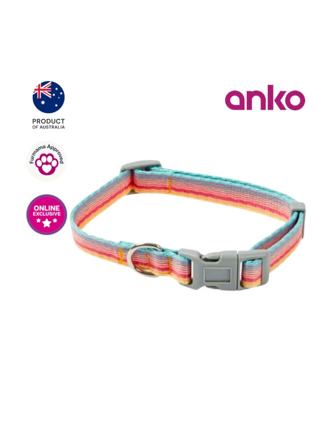 Anko Dog Collar (Rainbow- Image 1)