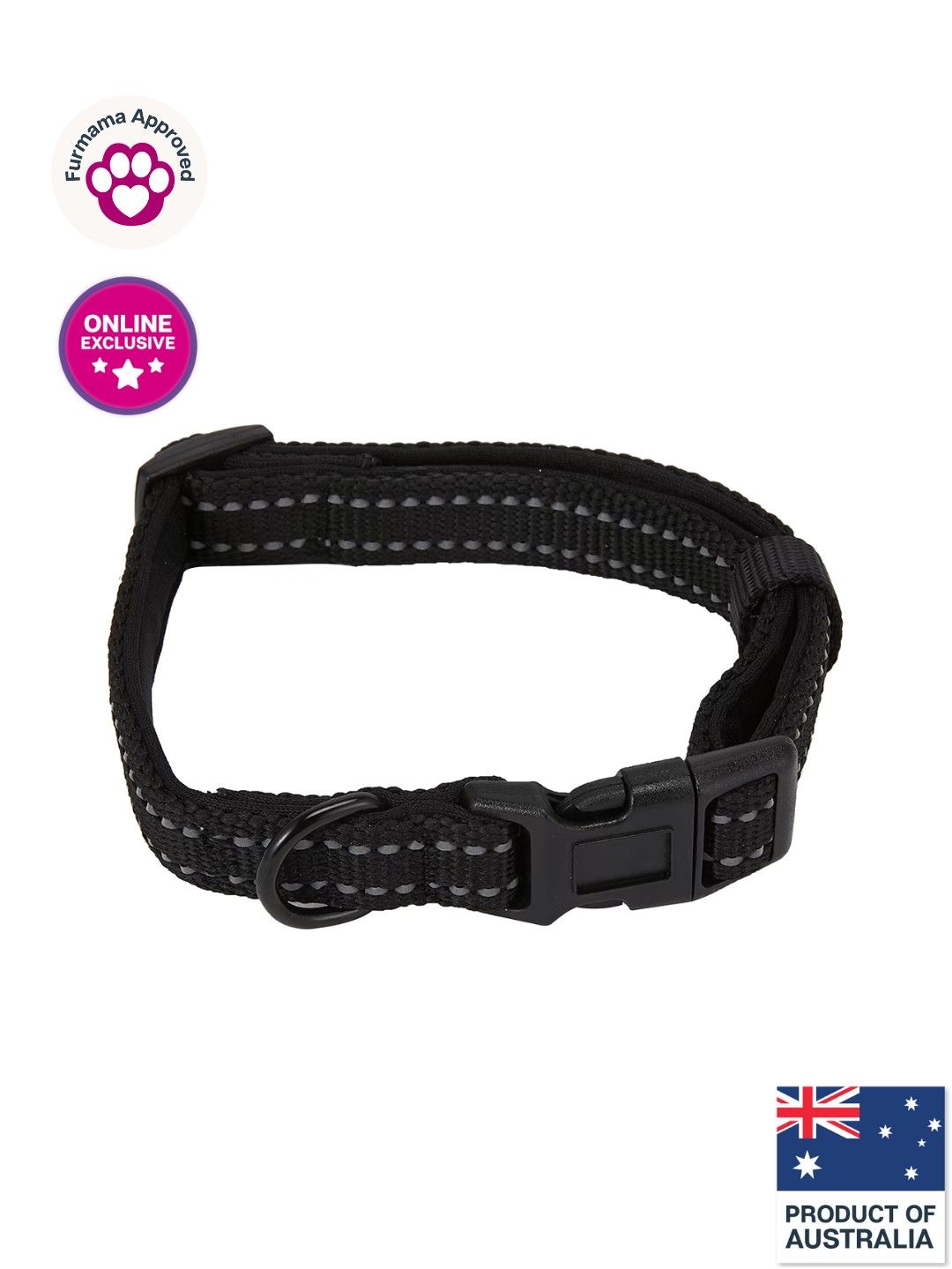 Anko Dog Collar Reflective (Black- Image 1)