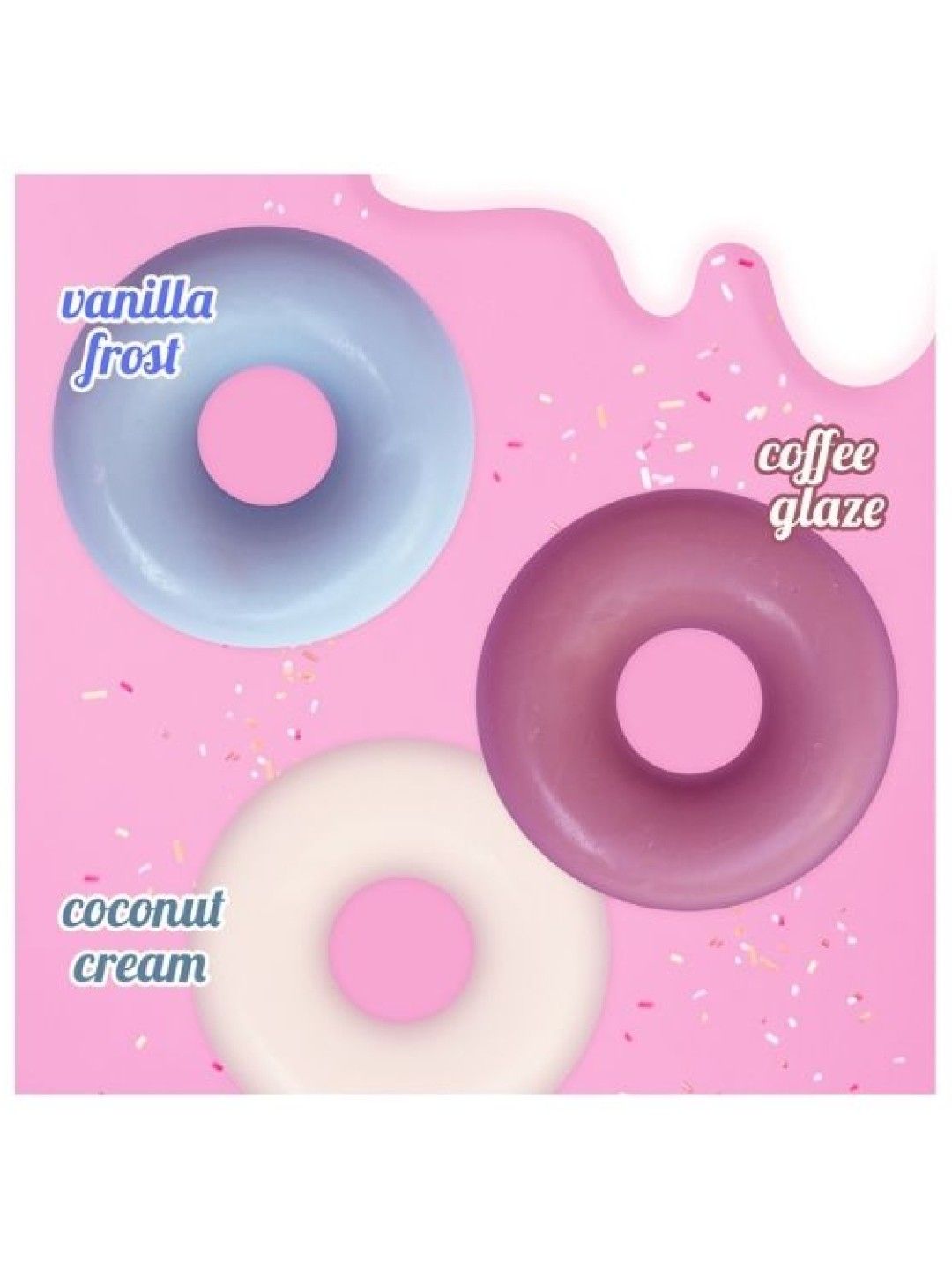 Scenti Donut Bonbons Handmade Goats Milk Soap Coconut (100g) (Coconut- Image 2)