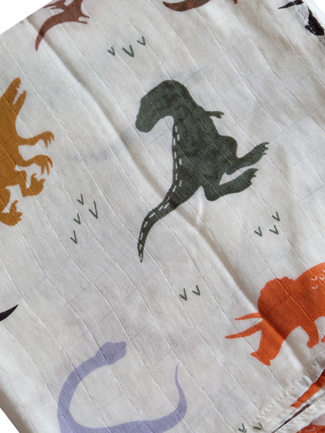 Nuborn Baby Essentials Doodly Dinos Bamboo Muslin Swaddle (No Color- Image 2)