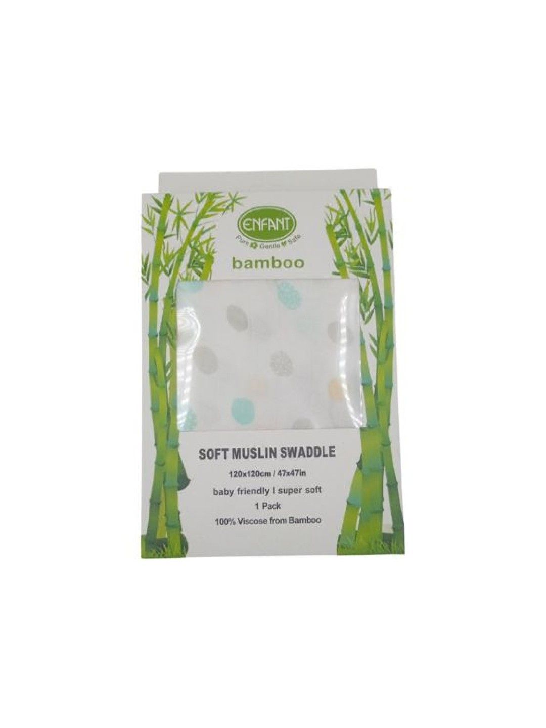 Enfant Bamboo Swaddle (120x120cm) (Dots- Image 3)