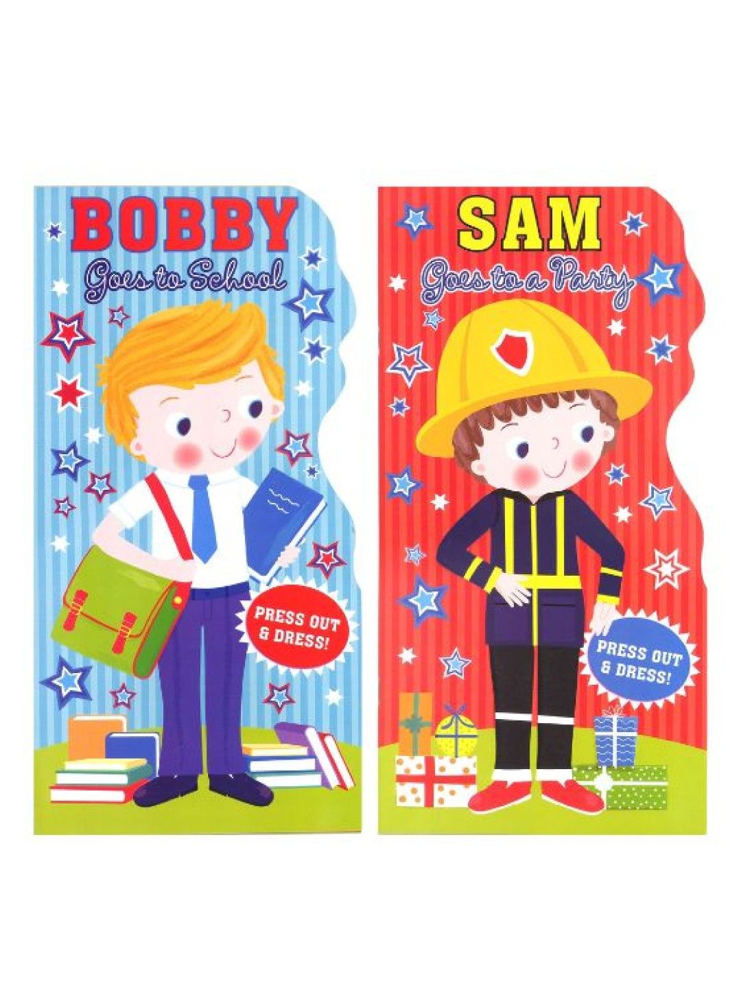 Learning is Fun Dress Up Character Book Set of 2 (Bobby & Sam)