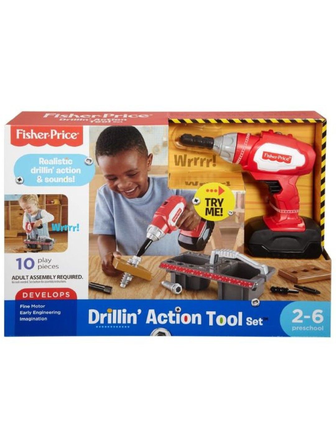 Fisher Price Drillin' Action Tool Set With Drilling Action Sounds (No Color- Image 1)