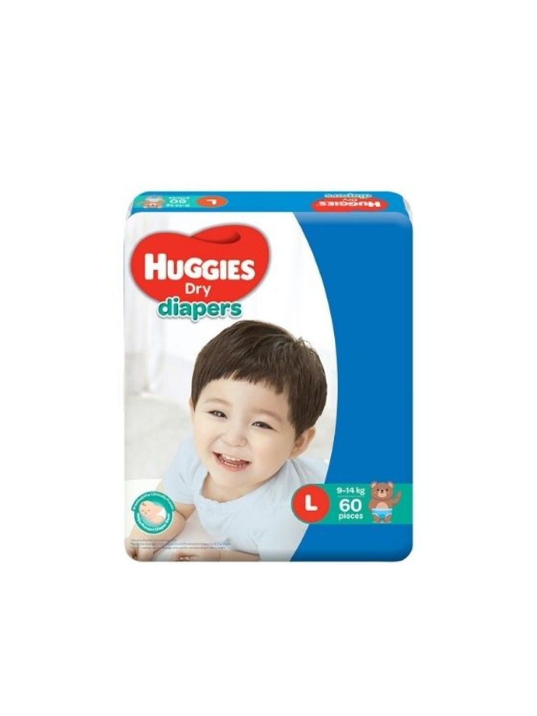 Huggies Dry Diapers Large 60 pcs x 3-pack (180 pcs) (No Color- Image 2)