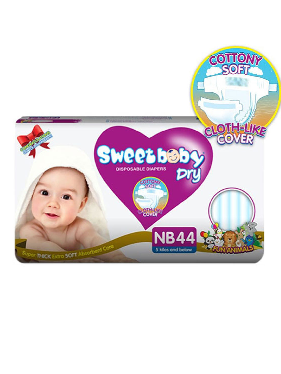 Sweetbaby Dry Disposable Diapers Newborn (44s)