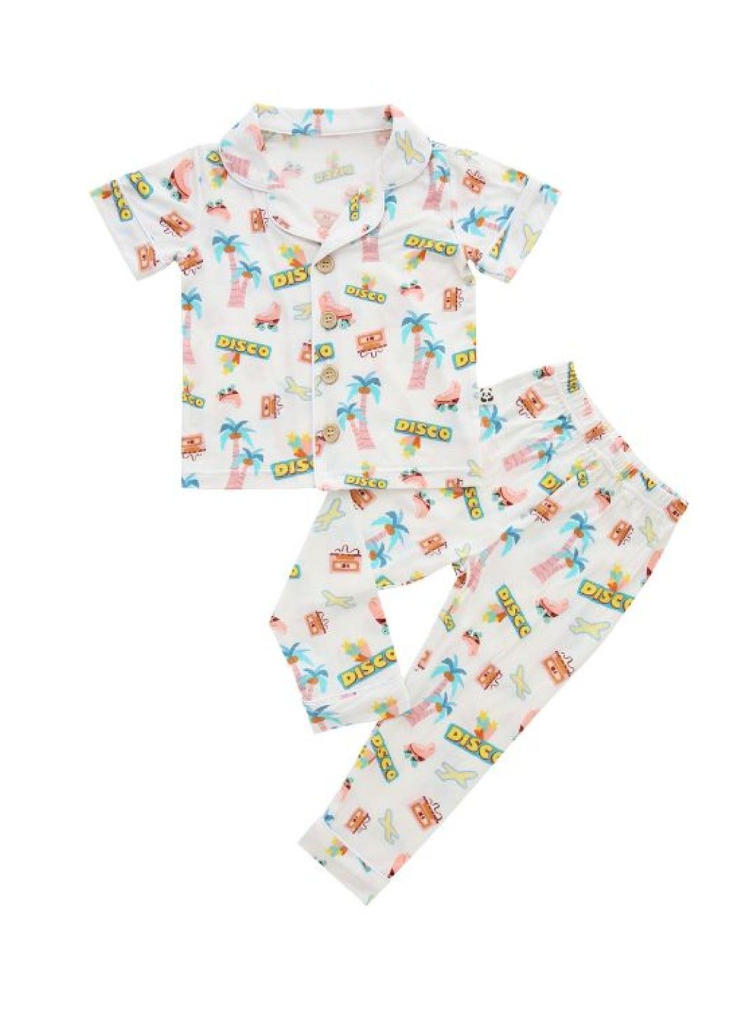 Bamberry Baby Short Sleeved Button Down PJ Set, Dynamite